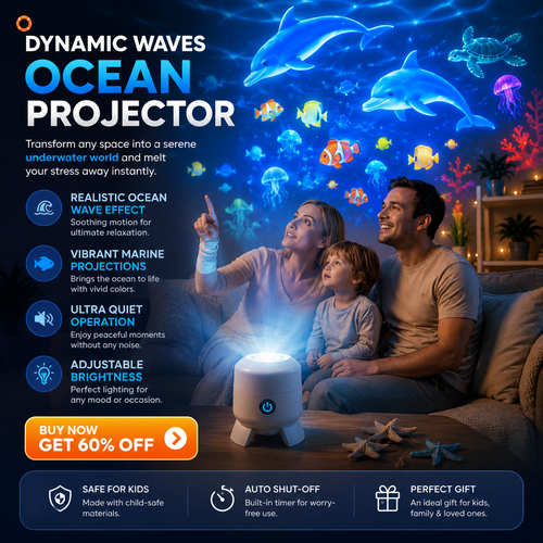 Ocean World Night Light Rotating Projector