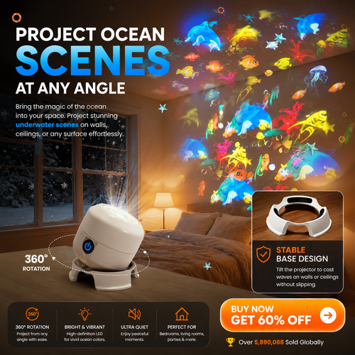 Ocean World Night Light Rotating Projector